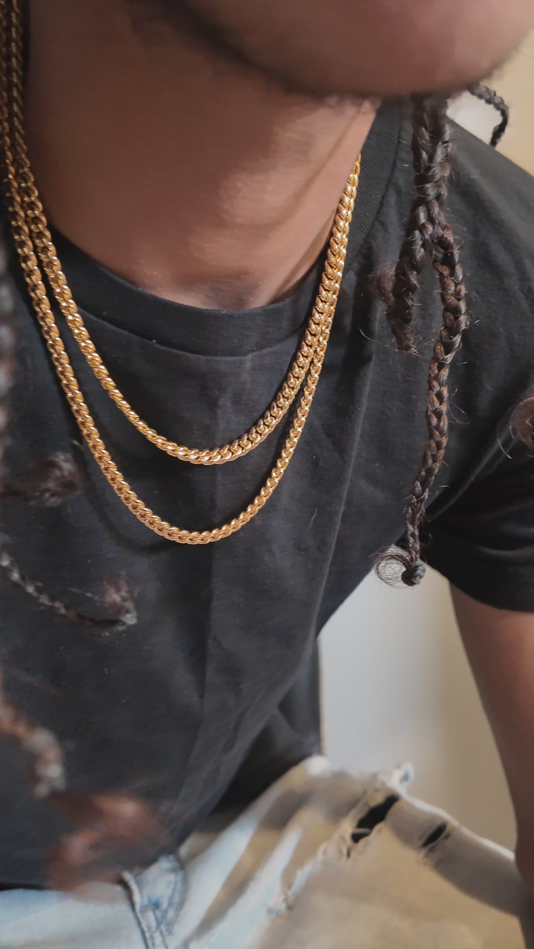 6MM Cuban Two Chain Bundle