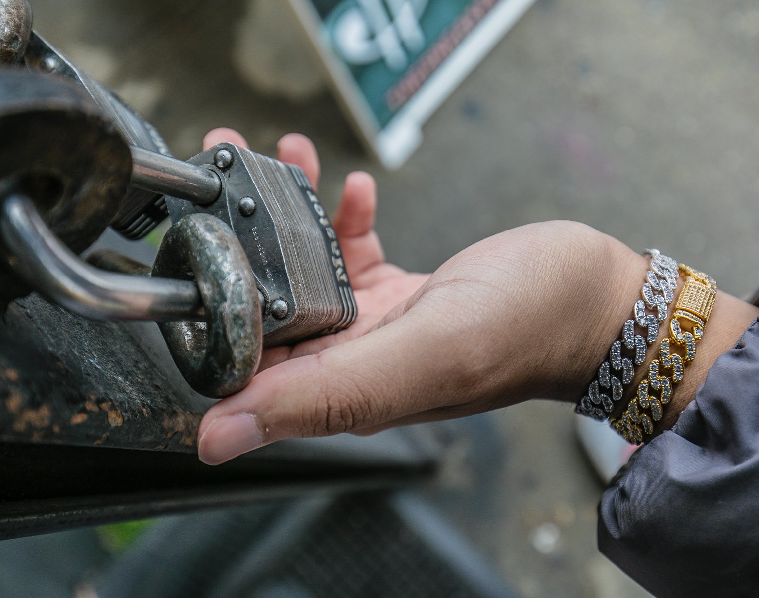 8MM Studded Cuban Bracelet Bundle - GOLDEN GILT