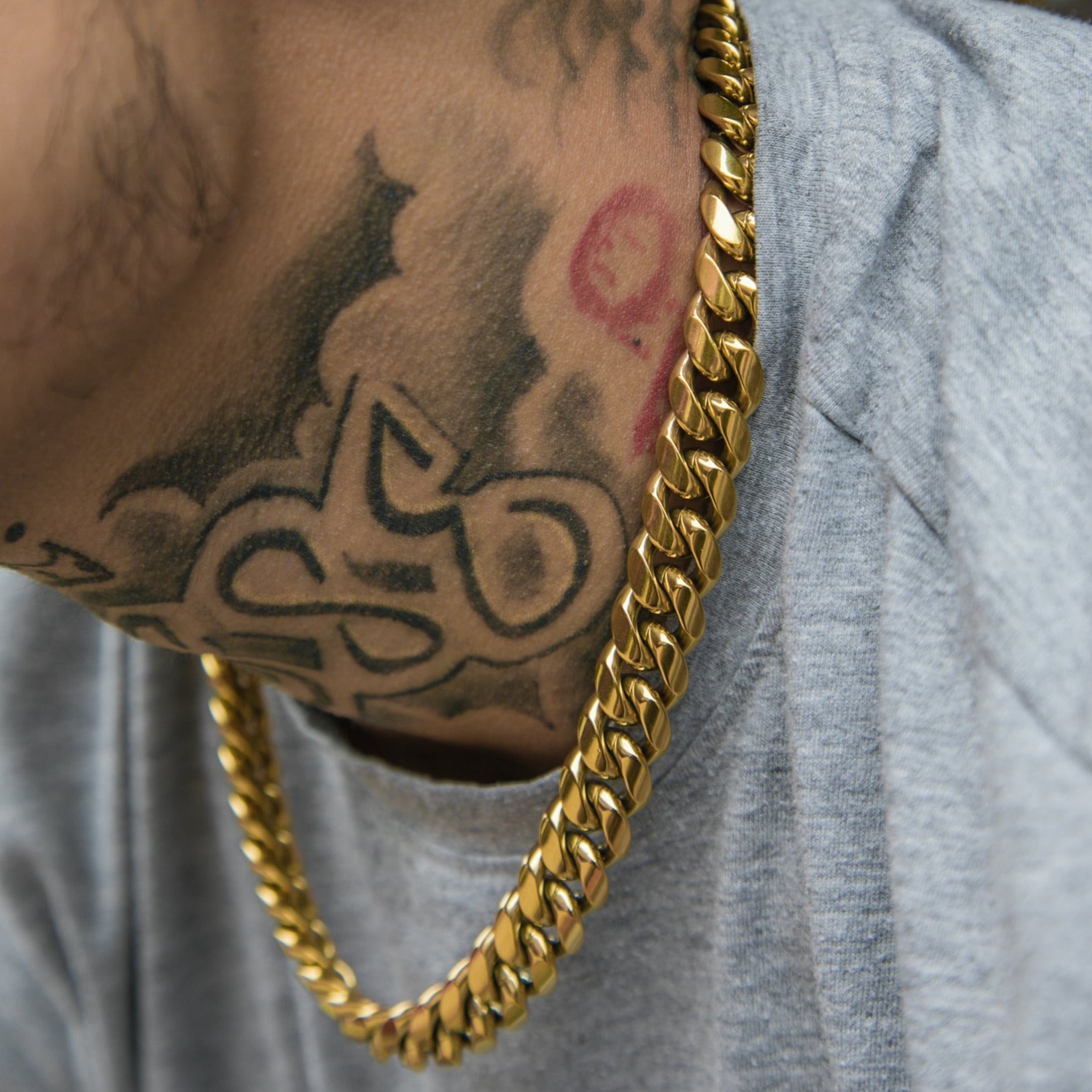 12mm Miami Cuban Link Necklace (Special Price Today) - GOLDEN GILT