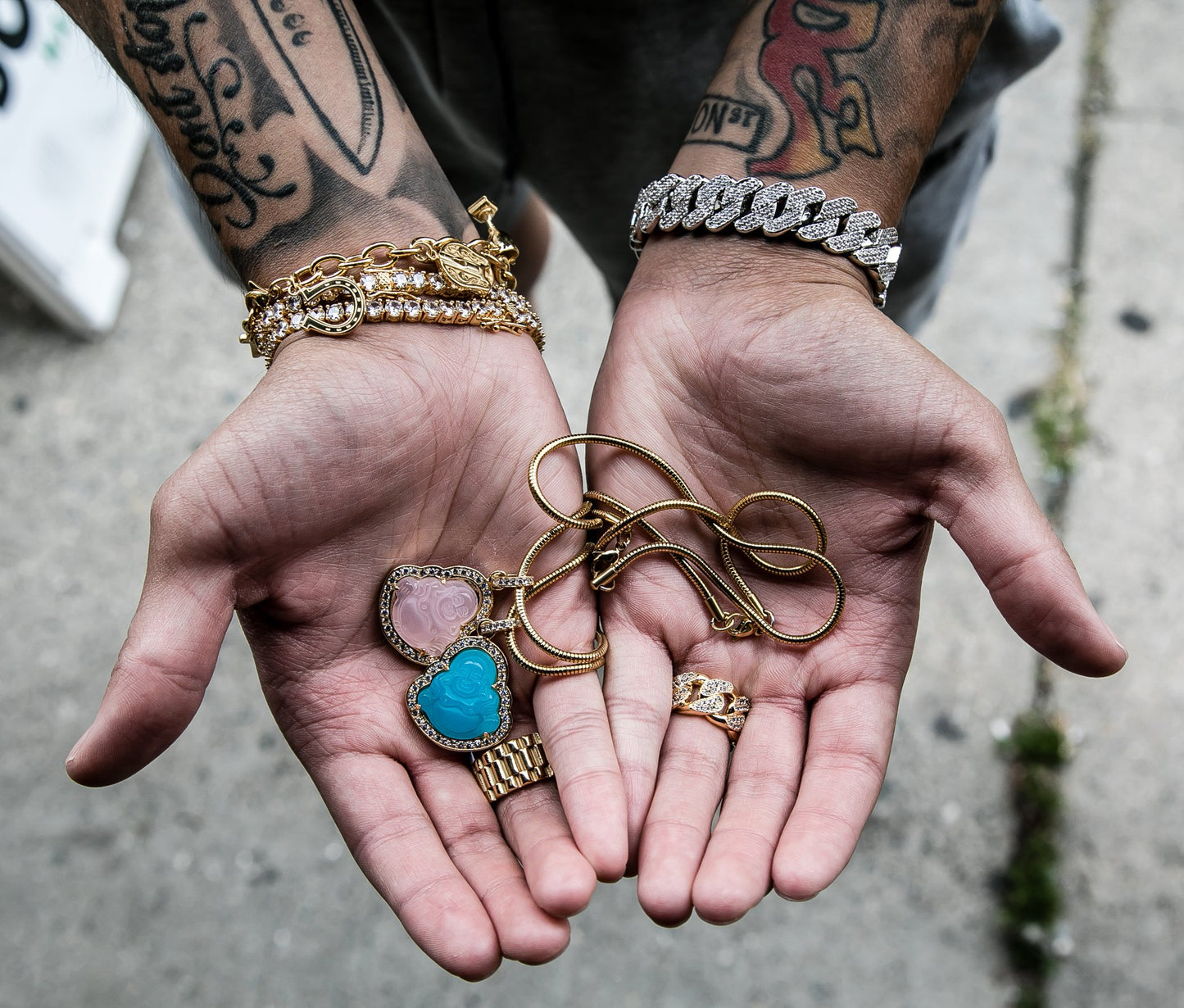 Sky Blue Buddha - GOLDEN GILT