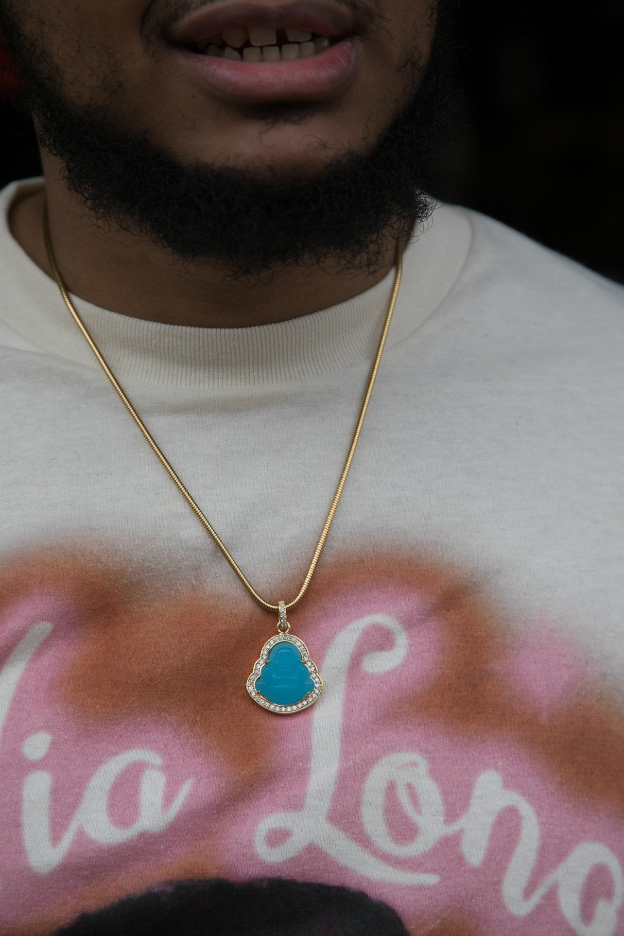 Sky Blue Buddha - GOLDEN GILT