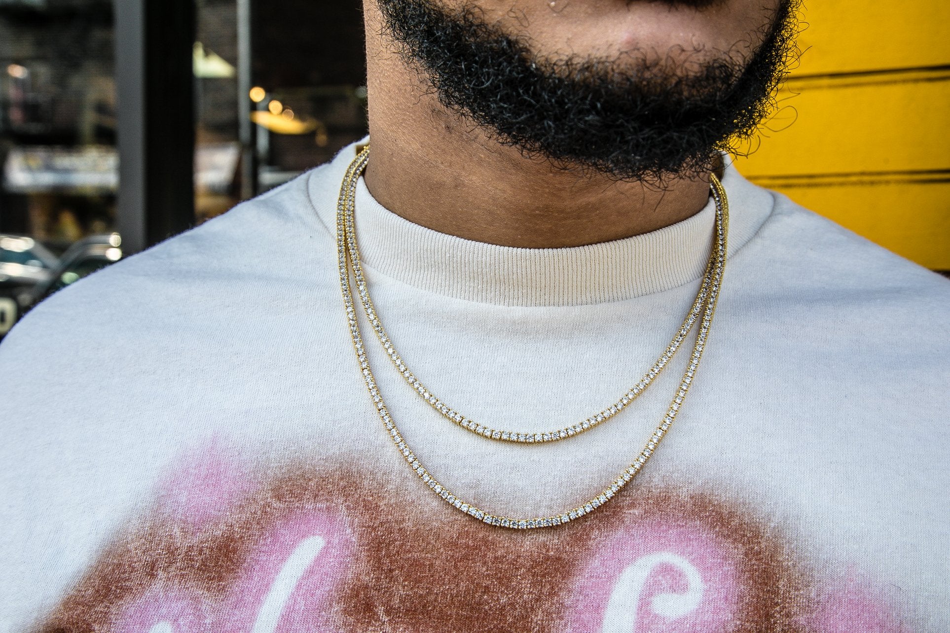 2.5mm Tennis Necklace - 18K Gold Plated - GOLDEN GILT