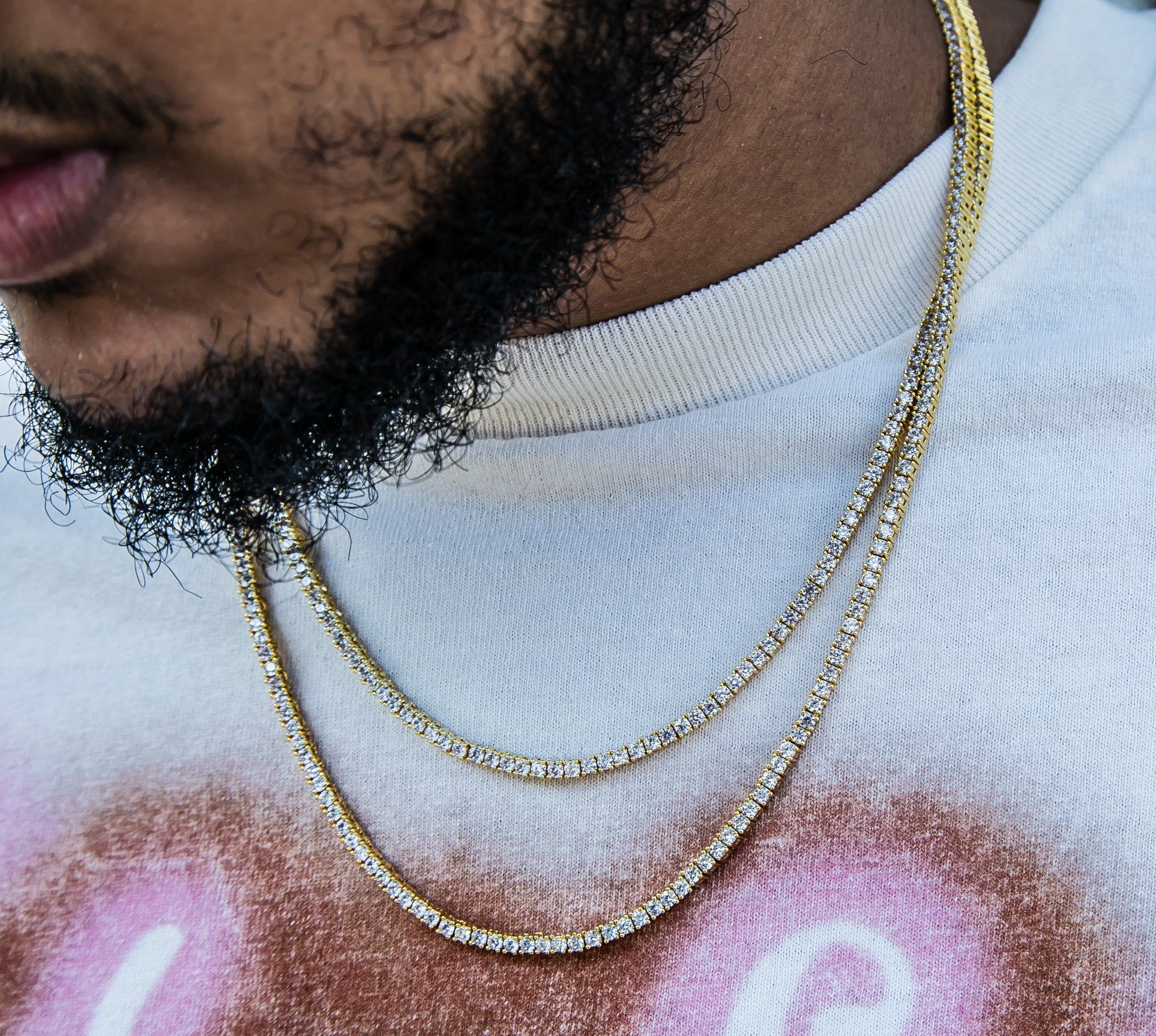 2.5mm Tennis Necklace - 18K Gold Plated - GOLDEN GILT