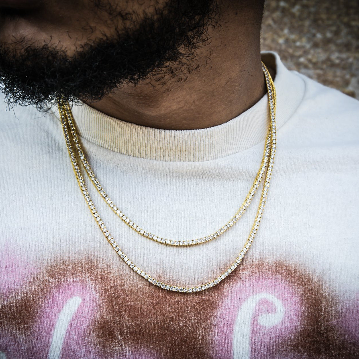 2.5mm Tennis Necklace - 18K Gold Plated - GOLDEN GILT