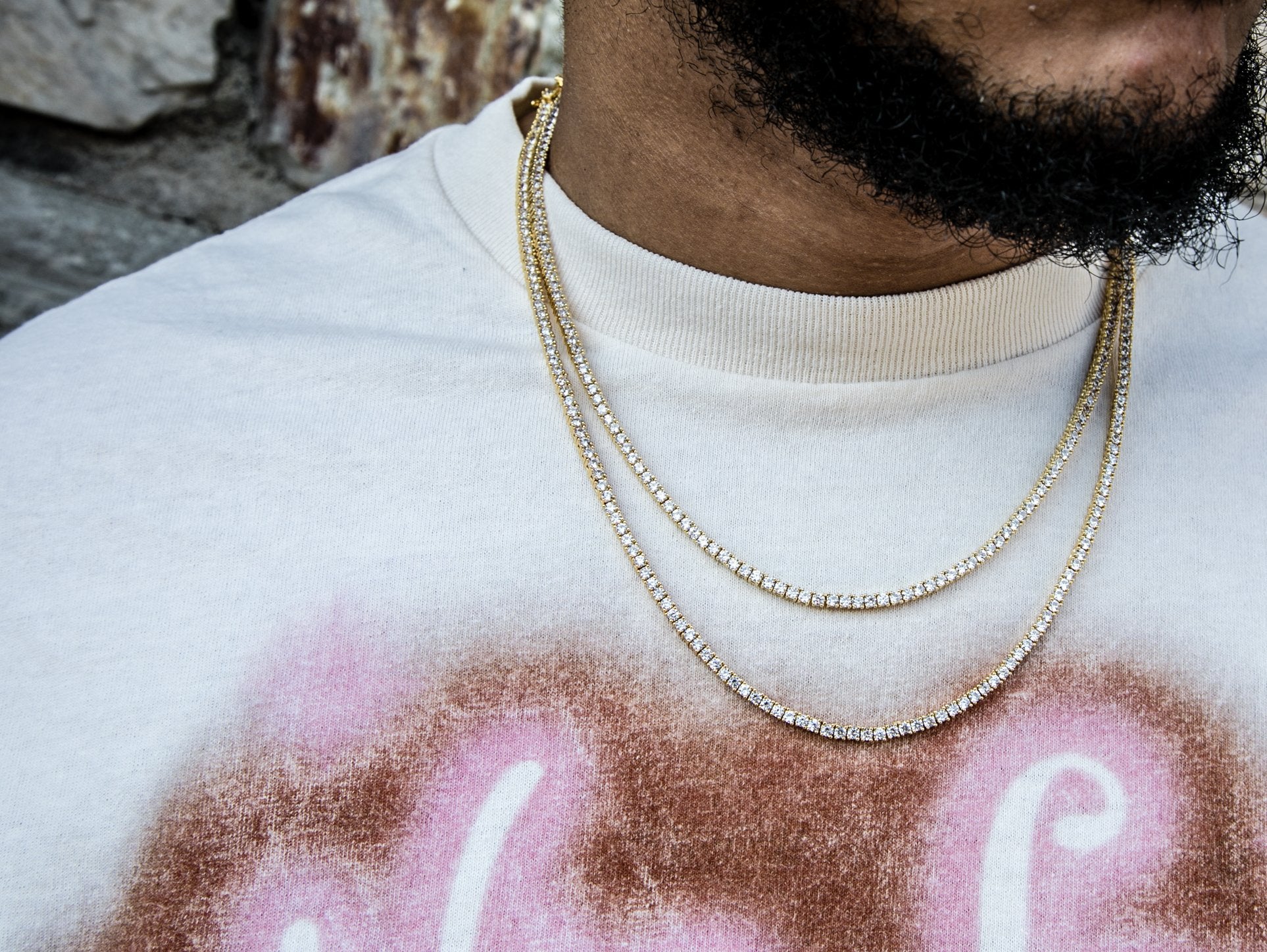 2.5mm Tennis Necklace - 18K Gold Plated - GOLDEN GILT