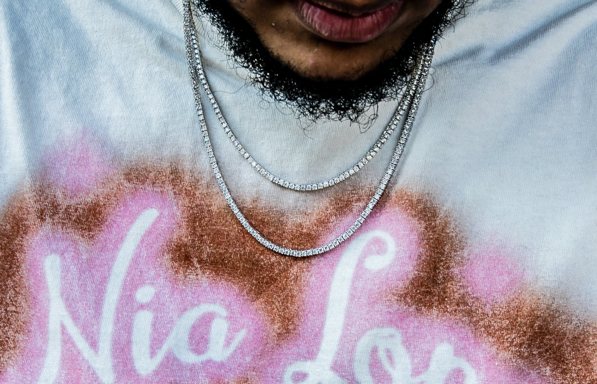 2.5mm Tennis Necklace - Silver Polished - GOLDEN GILT