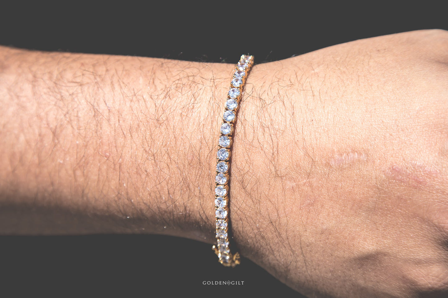 5mm Tennis Bracelet - 18K Gold Plated - GOLDEN GILT