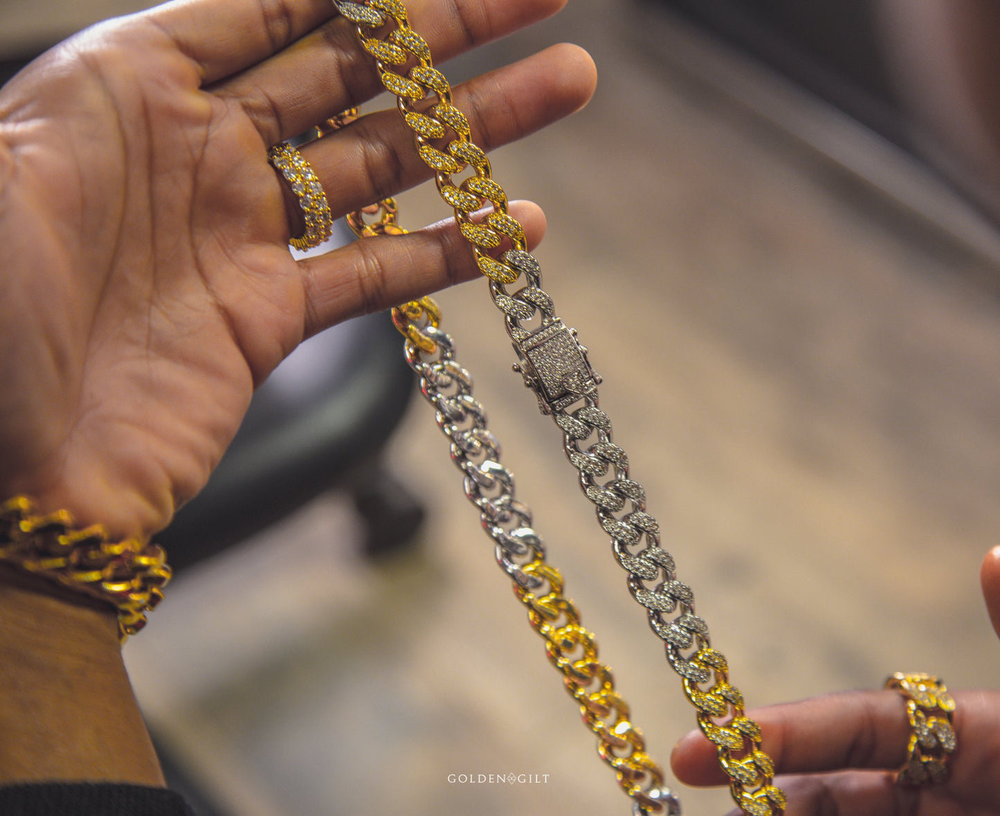 2 Tone Cuban Link - GOLDEN GILT