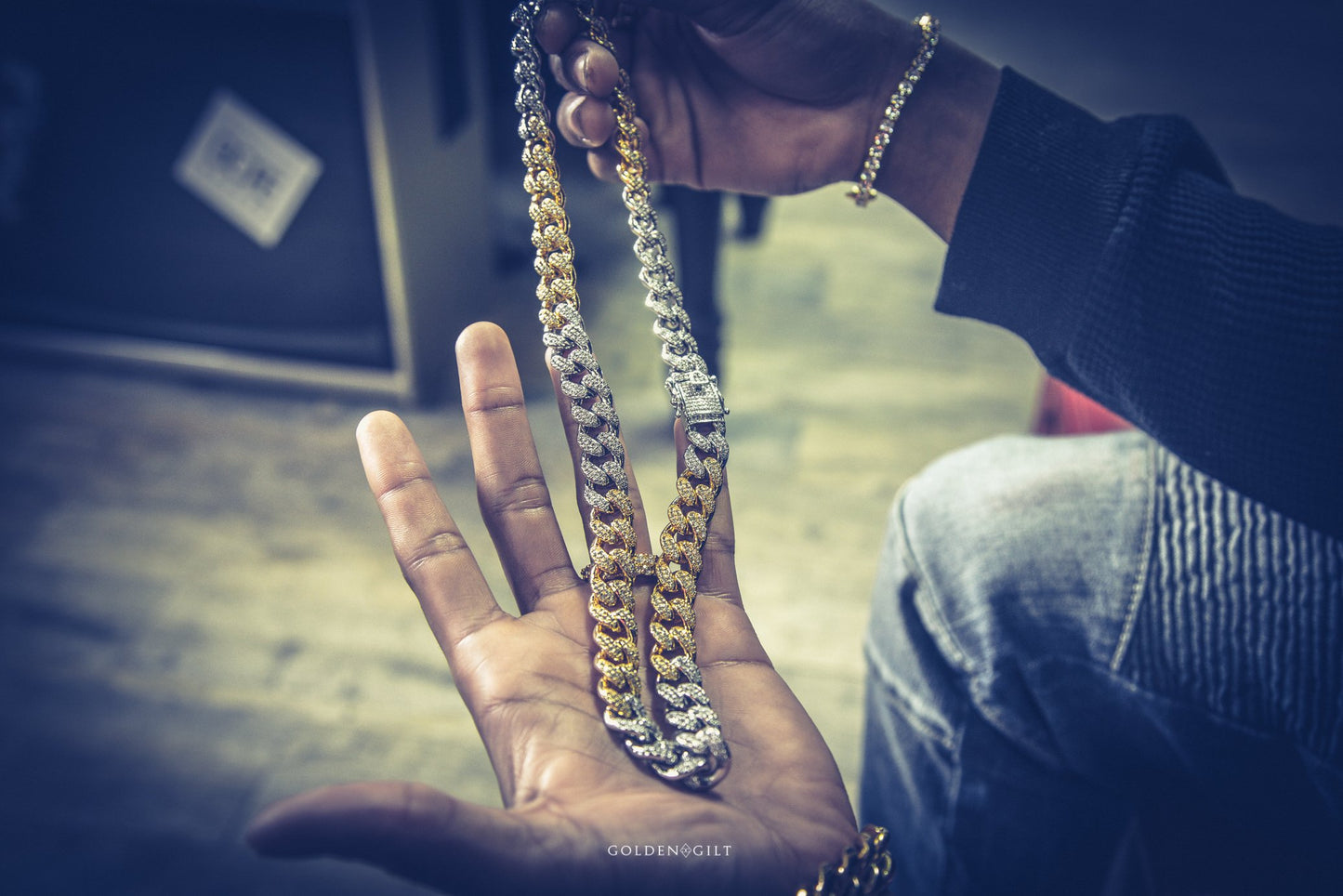 2 Tone Cuban Link - GOLDEN GILT
