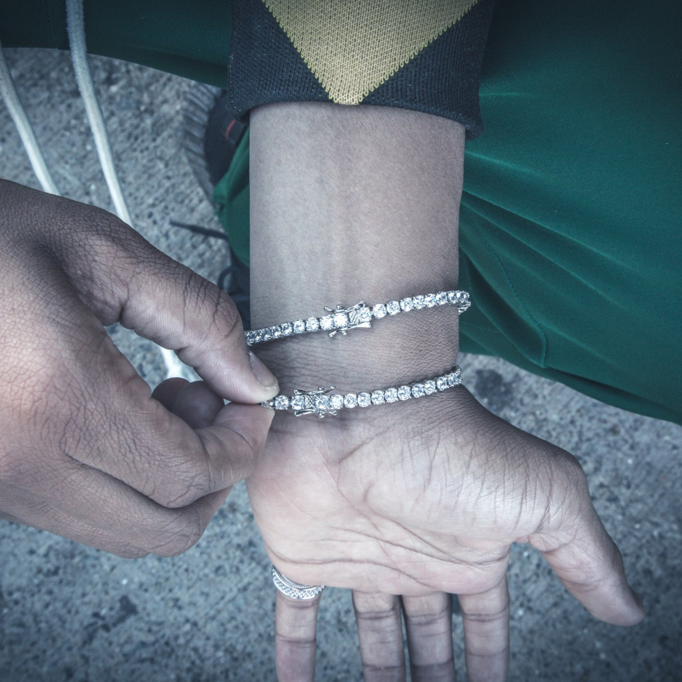 5mm Tennis Bracelet - Silver Polished - GOLDEN GILT