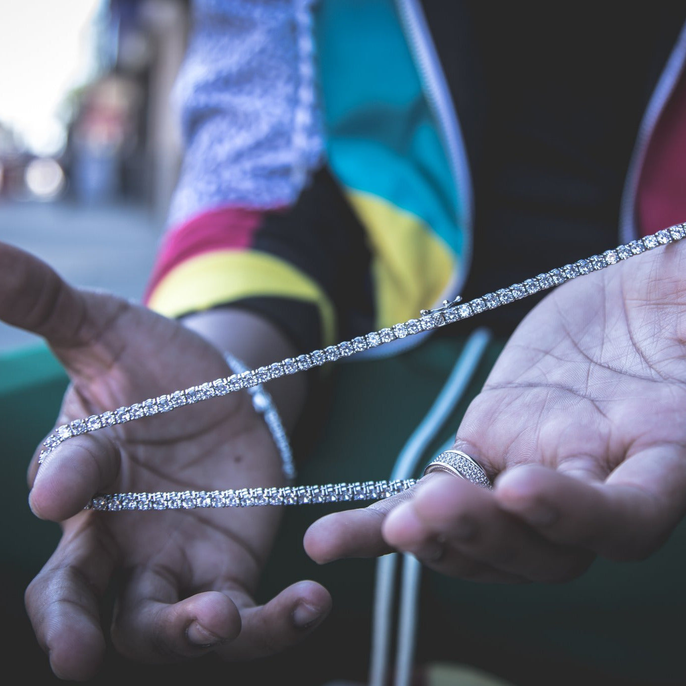 5mm Tennis Necklace - Silver - GOLDEN GILT