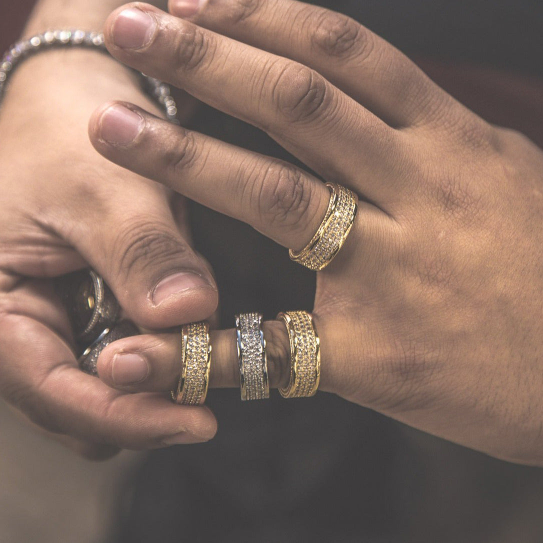 Triple Row Eternity Ring - GOLDEN GILT