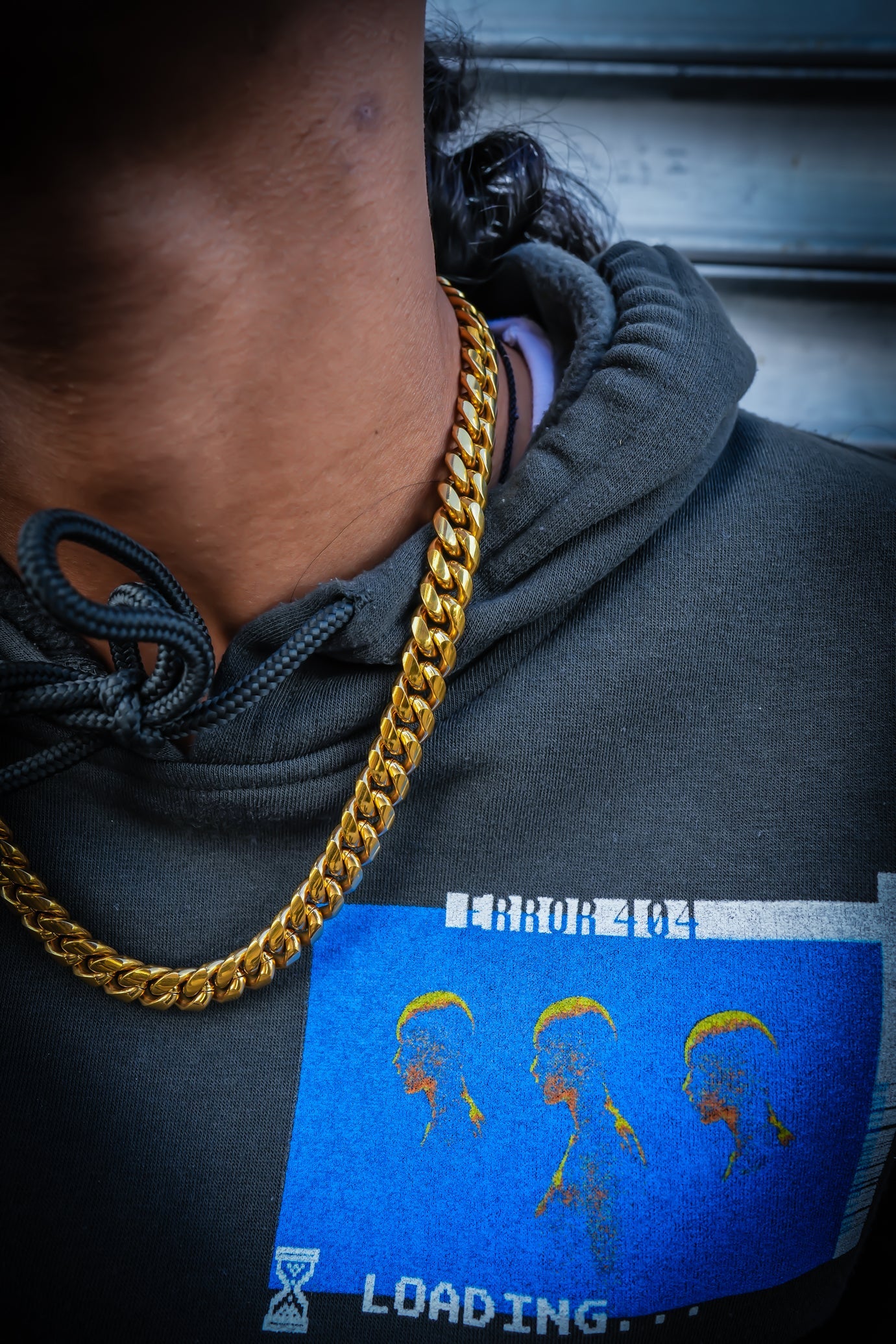 12mm Cuban Link Necklace Bracelet Bundle - GOLDEN GILT