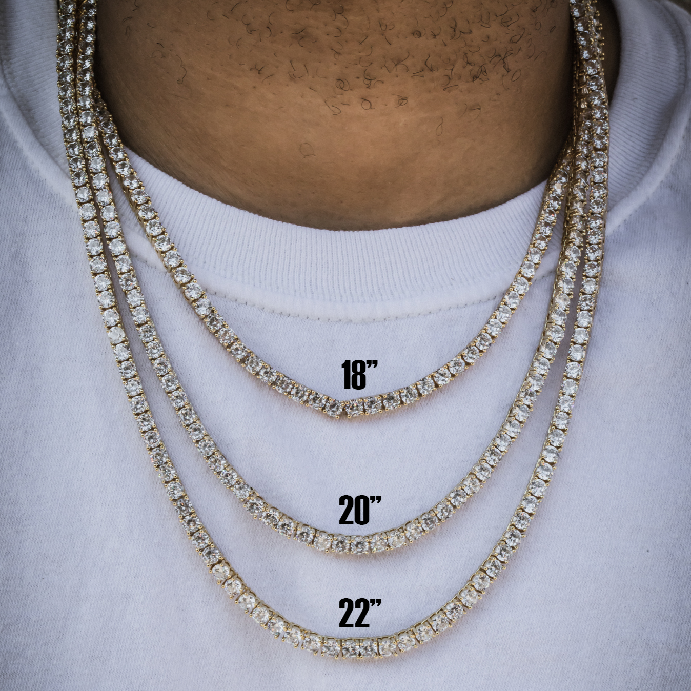 5mm Tennis Necklace Bundle Pack - GOLDEN GILT