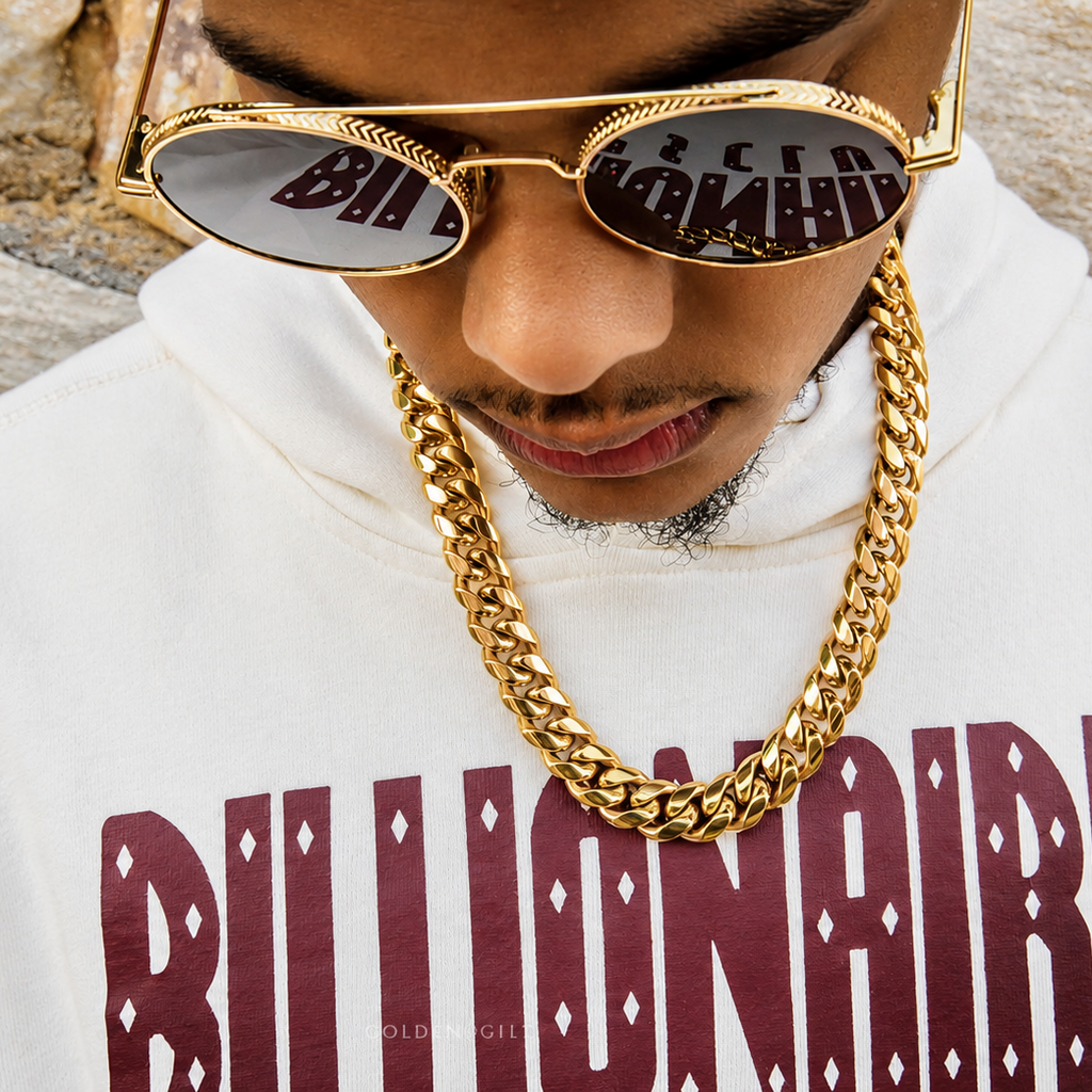 12mm Miami Cuban Link Necklace - 18k Gold Plated