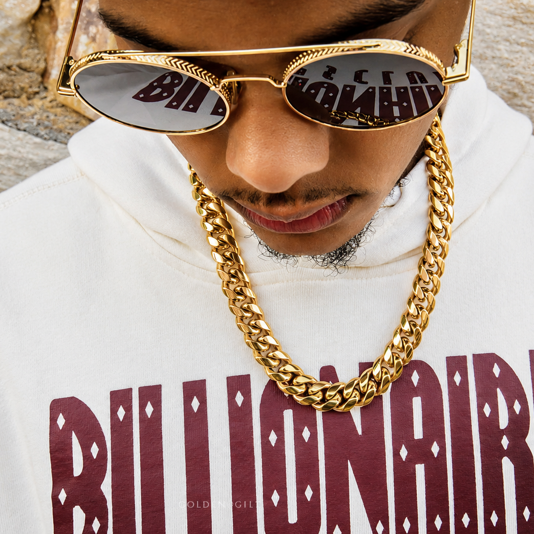 12mm Miami Cuban Link Necklace - 18k Gold Plated