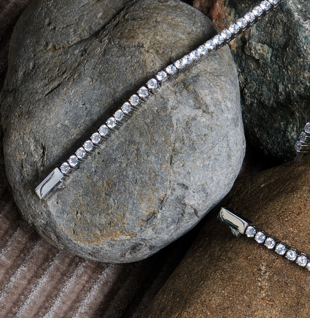 Tennis Necklace -3mm Stainless Steel - GOLDEN GILT