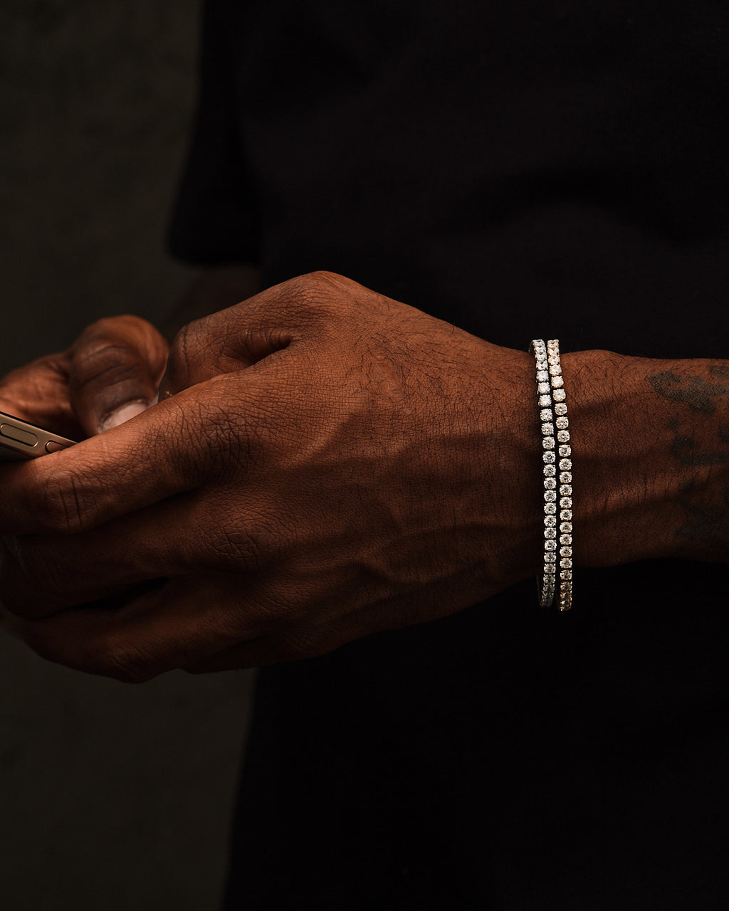Tennis Bracelet -3mm Stainless Steel - GOLDEN GILT