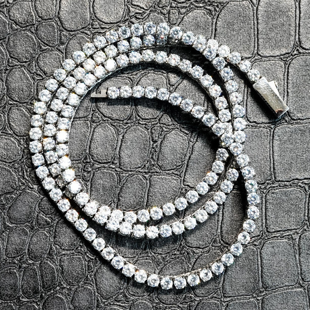 Tennis Necklace -3mm Stainless Steel - GOLDEN GILT