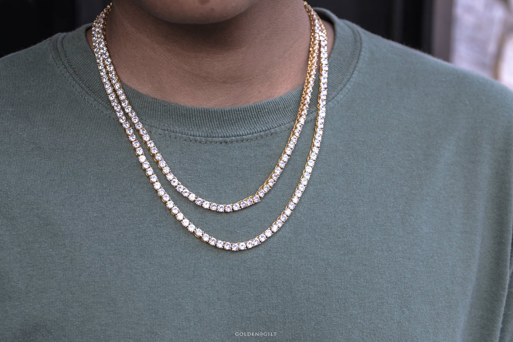 5mm Tennis Necklace Bundle Pack - GOLDEN GILT