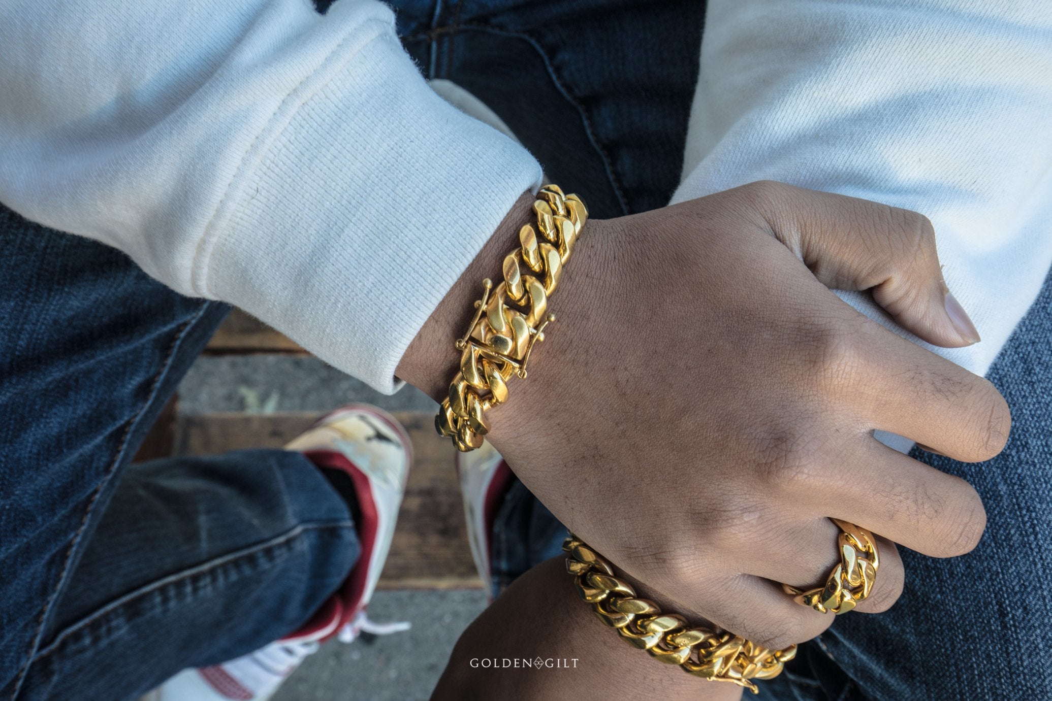 Cuban Link Ring - GOLDEN GILT