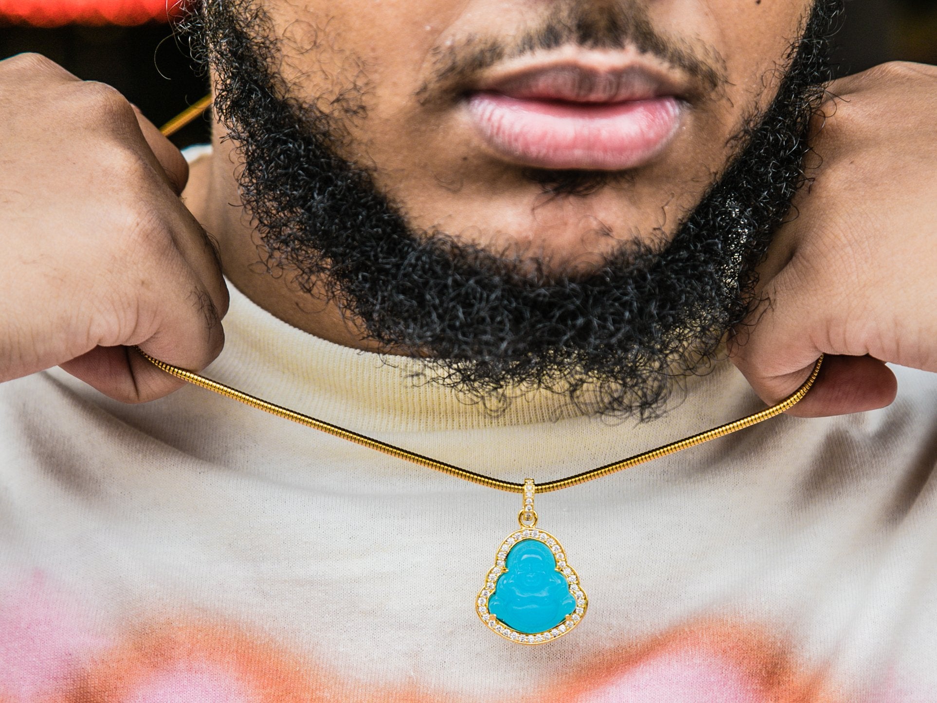 Sky Blue Buddha - GOLDEN GILT