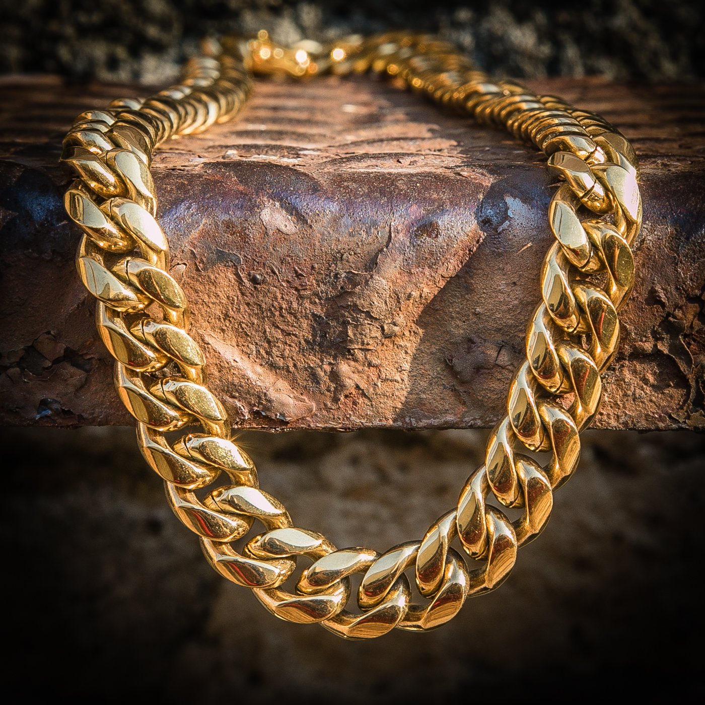 12mm Miami Cuban Link Necklace (Special Price Today) - GOLDEN GILT