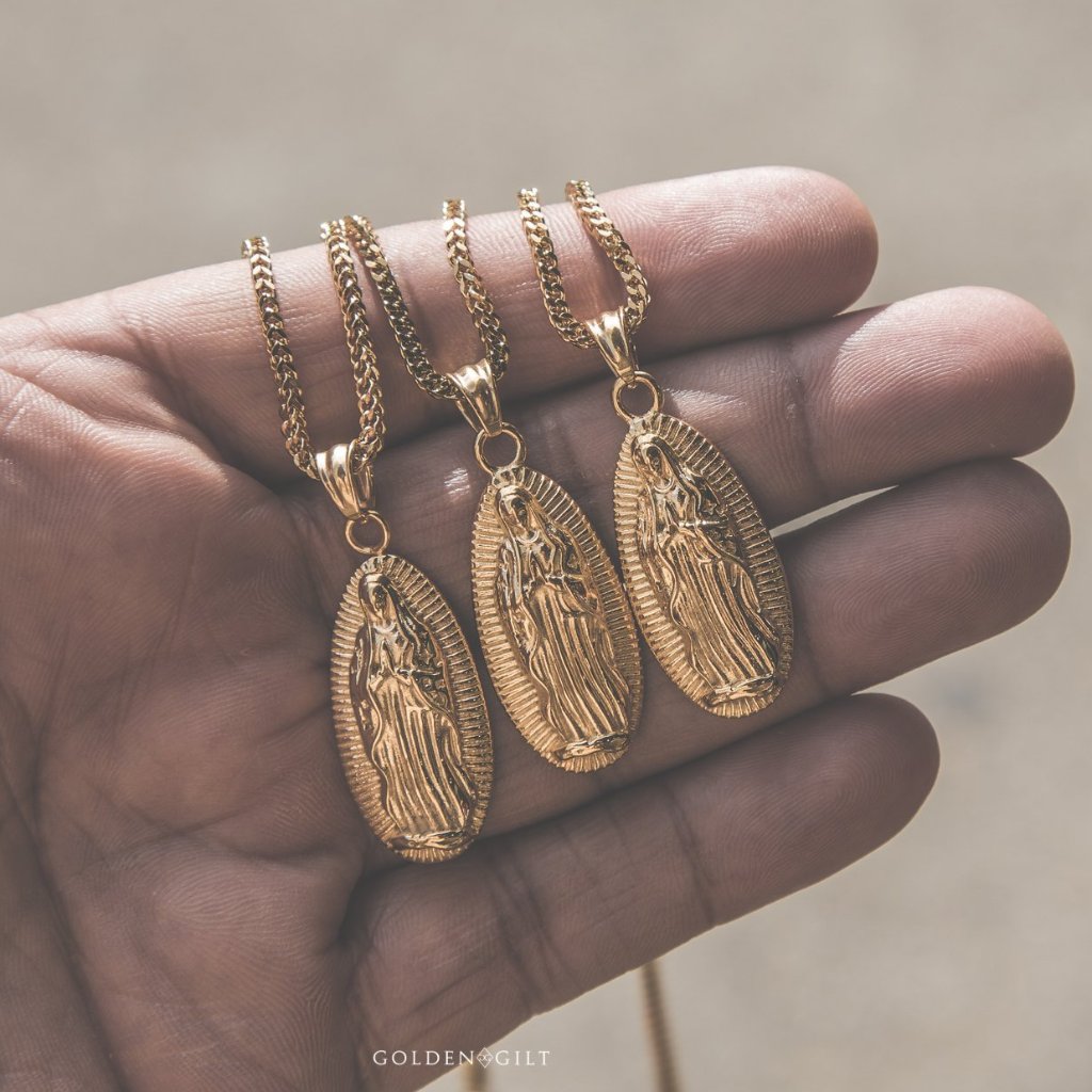 Virgin Mary Pendant - GOLDEN GILT