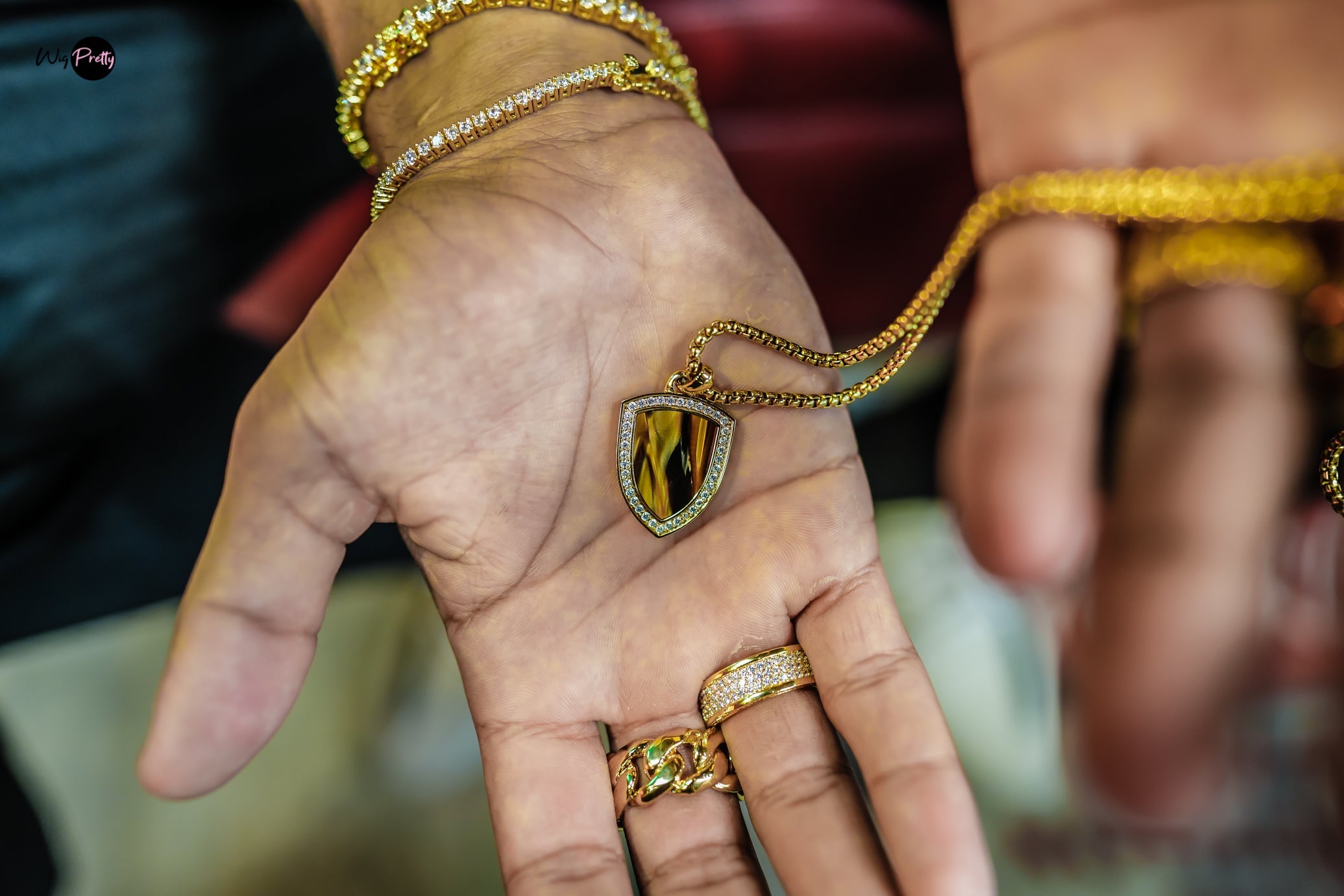Tiger Eye Shield - GOLDEN GILT