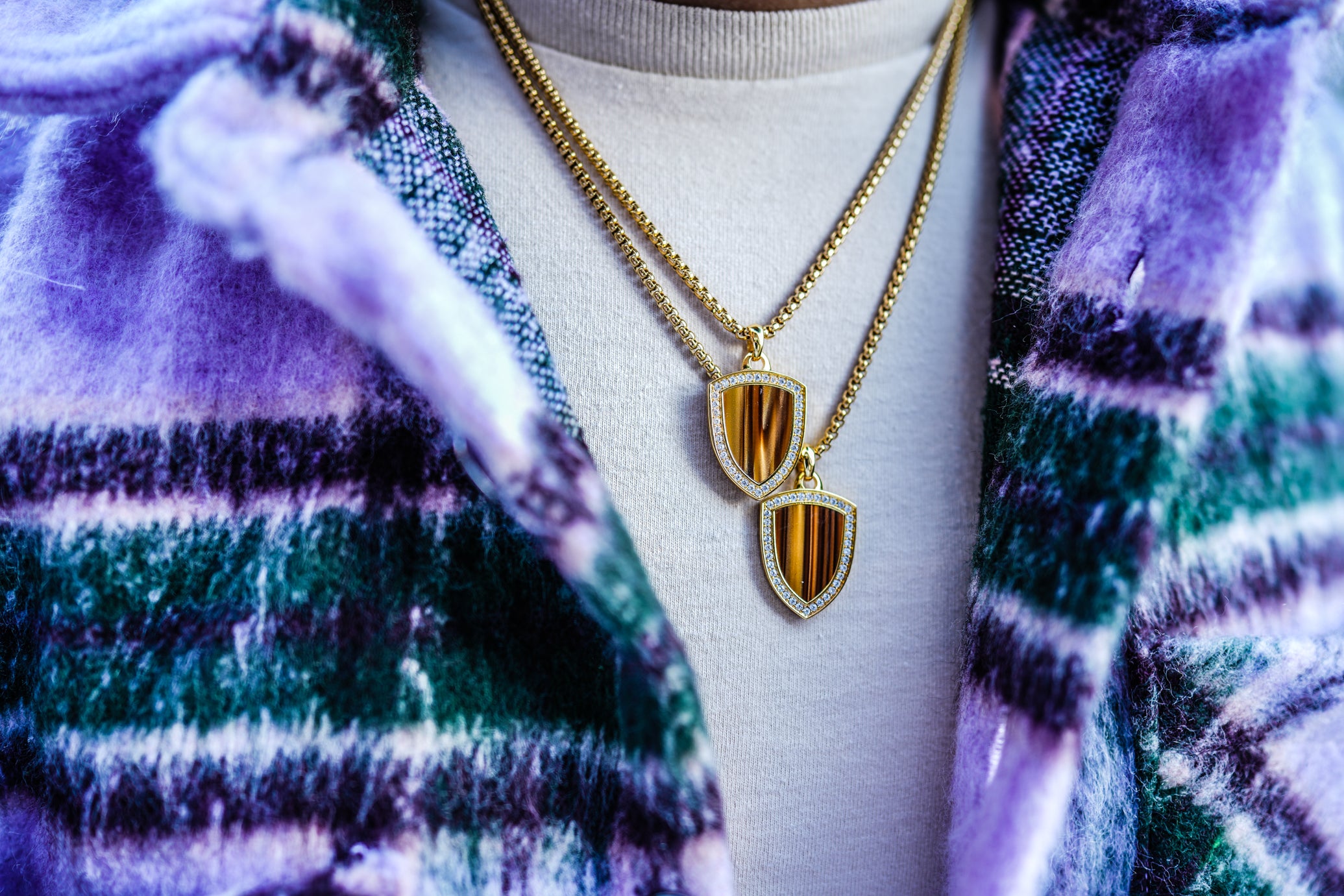 Tiger Eye Shield - GOLDEN GILT