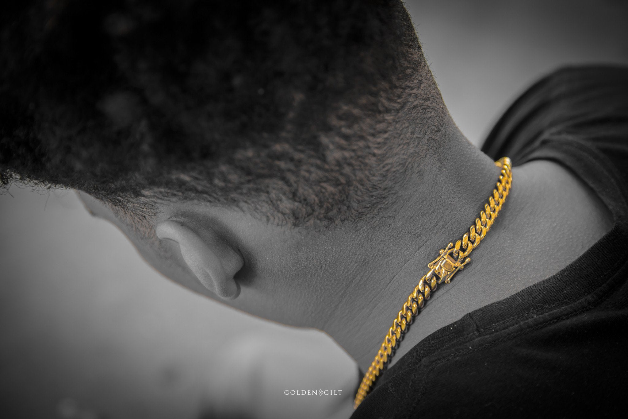 8mm Miami Cuban Link Necklace - GOLDEN GILT